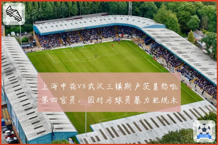 上海申花vs武汉三镇斯卢茨基怒吼第四官员，因对方球员暴力犯规未受罚